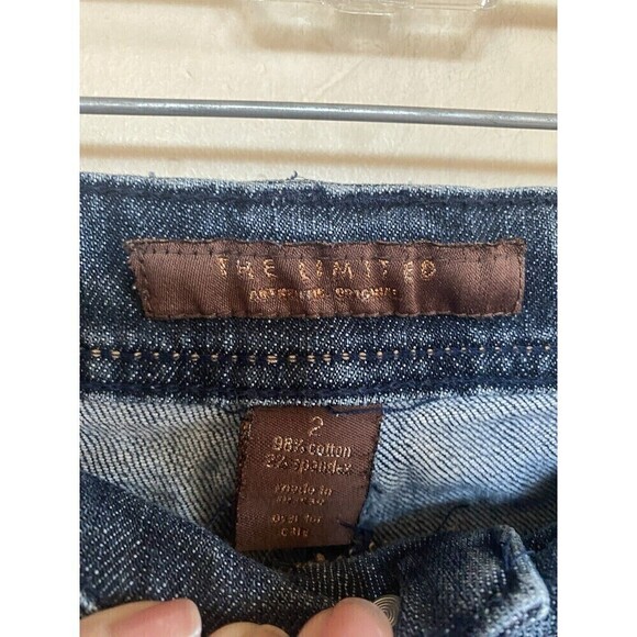 The Limited Denim Bermuda Destressed Shorts Sz.2 - Picture 3 of 3